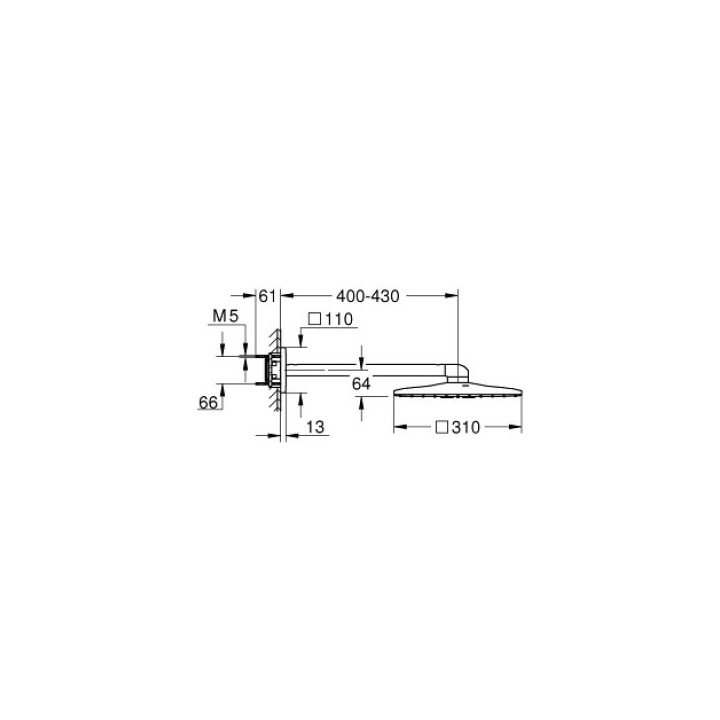 Bateria umywalkowa 1-uchwytowa Hansgrohe Talis E wylewka 225 mm, chrom, podtynkowa, el. zewnętrzny- sanitbuy.pl
