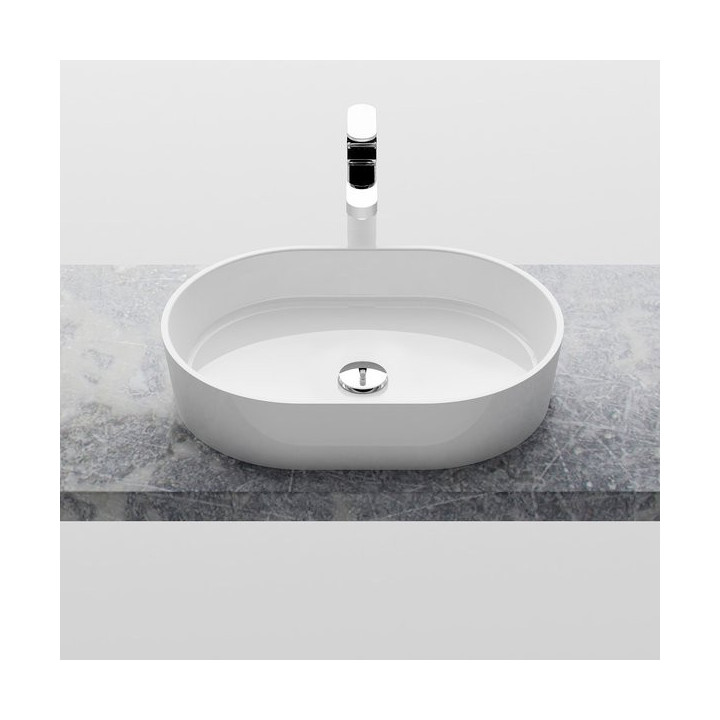 Umyvadlo Ravak Chrome 70x49cm s otvory z ukrytym přepadem, bílá- sanitbuy.pl