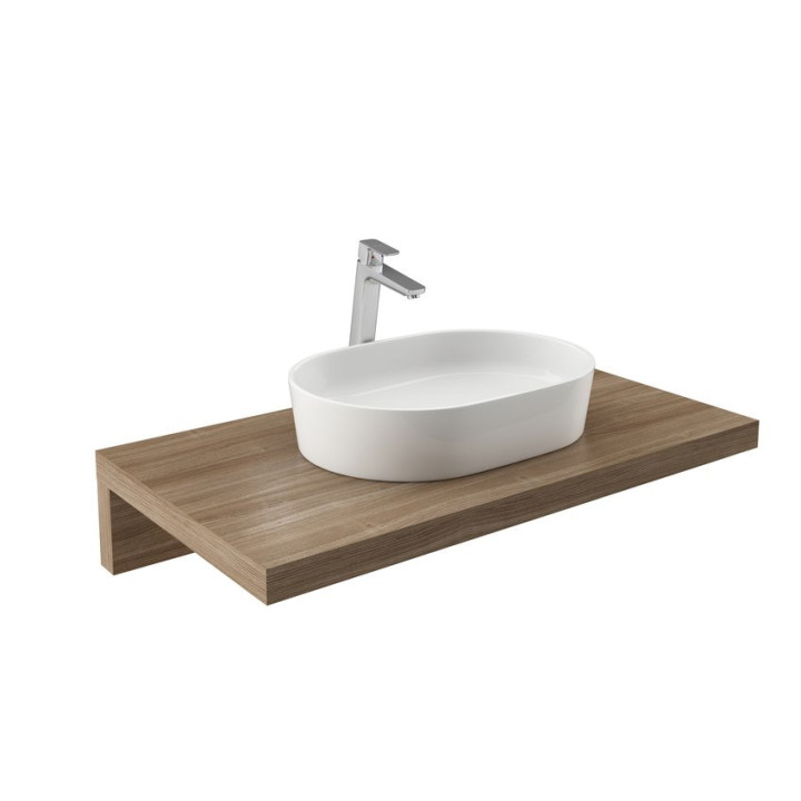 Umyvadlo Ravak Chrome 70x49cm s otvory z ukrytym přepadem, bílá- sanitbuy.pl
