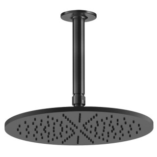 Horní sprcha Gessi Inciso, kulatá, 300mm, se stropní přípojkou, Warm Bronze Brushed PVD