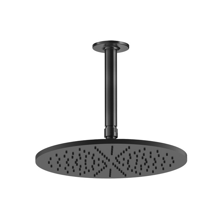 Horní sprcha Gessi Inciso, kulatá, 300mm, se stropní přípojkou, Warm Bronze Brushed PVD