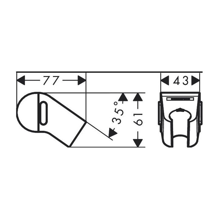 Madlo sprchové Hansgrohe Porter S, chrom