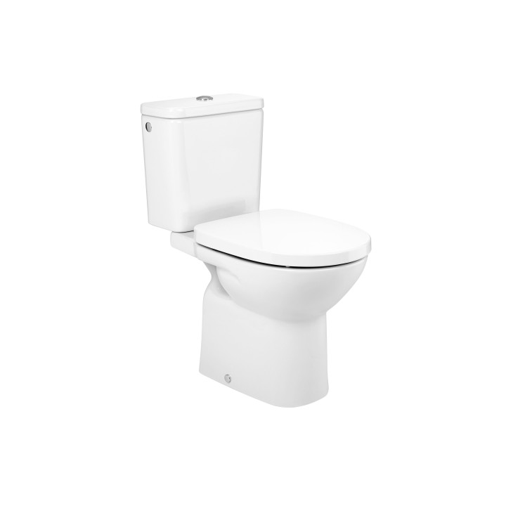 Mísa kombi stojící WC Roca Debba Round, odtok vodorovný, bílý