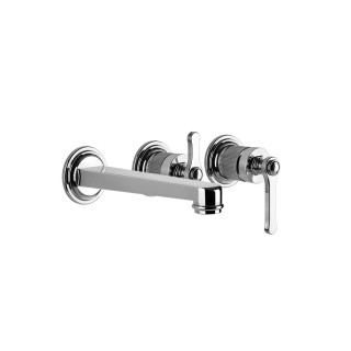 Vanová baterie 4otvorová Gessi Venti20, stojící, výtokové rameno 190mm, 2 výstupy vody, sprchový set, chrom