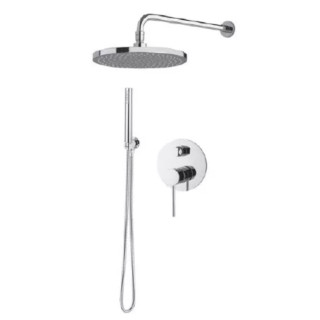 System sprchový Vema Ayas Steel, podomítkový, 2 výstupy vody, horní sprcha 25cm, inox