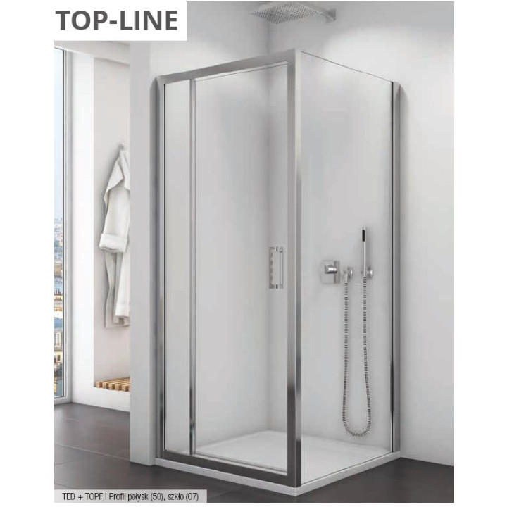 Dveře SanSwiss TOP-Line křídlové s pevnou stěnou w linii 100cm