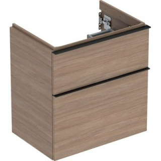 Závěsná skříňka pod umyvadlo Geberit iCon 59,2 cm x 61,5 cm x 47,6 cm, se dvěma zásuvkami - dub
