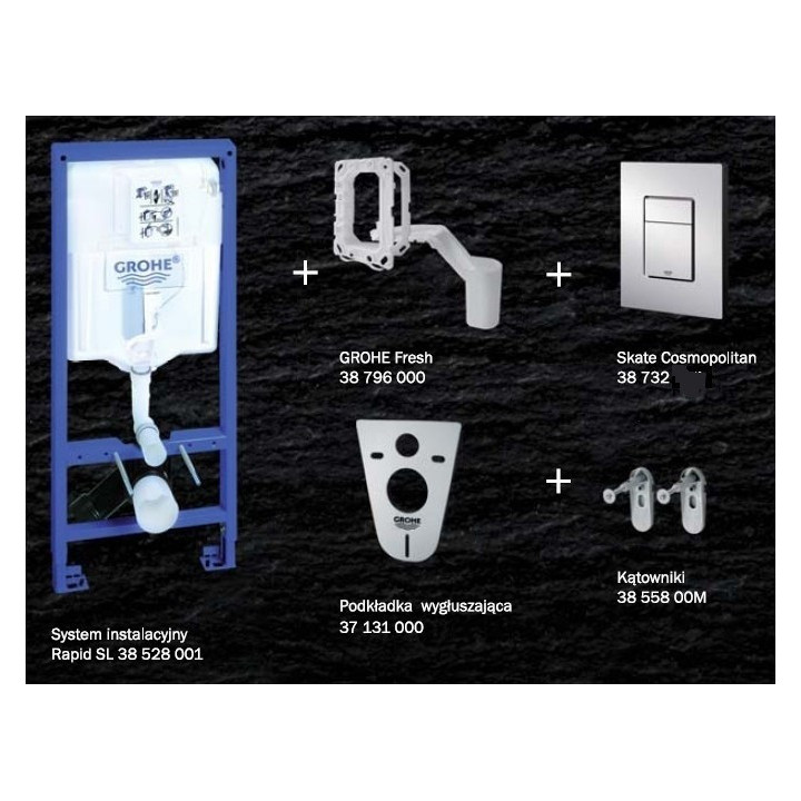 Modul podomítkový Grohe Fresh Rapid SL Skate Cosmopolitan 5w1 do WC wiszącego - akce 5:1