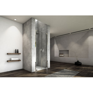 Sprchový kout Sanswiss Cadura CA13+CAT1, 90x90cm, pravá, sklo čiré, profil černá