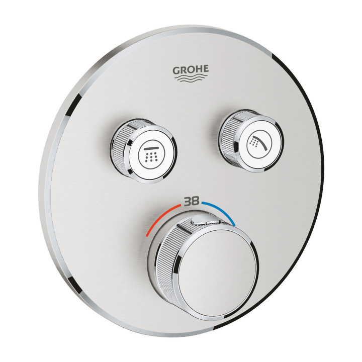 Baterie podomítková Grohe Grohtherm SmartControl termostatická 2-přijimače vody, polished nickel