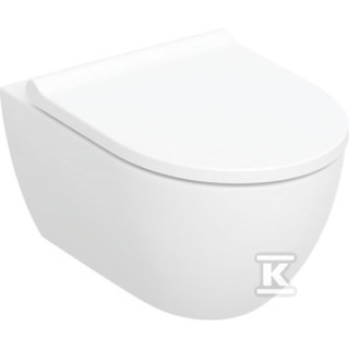 Mísa ustępowa Geberit Acanto závěsná 51x35 cm, skryté mocowania, Rimfree - bílá