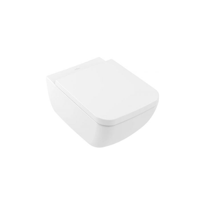 Souprava (mísa + sedadlo s pozvolným sklápěním SlimSeat) Villeroy & Boch Collaro Combi-Pack White Alpin, mísa bez splachovacího 