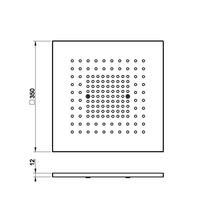 Objímka wykończeniowa Gessi Afilo do systemu prysznicowego 300x300 mm - Matte Black