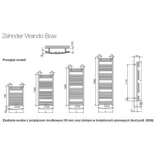 Radiátor Zehnder Virando Bow 78,6 x 49,3 cm - bílý