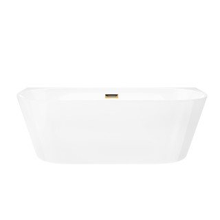 Vana přístěnná volně stojící Corsan Mono 170 cm z wykończeniem chrom - bílá