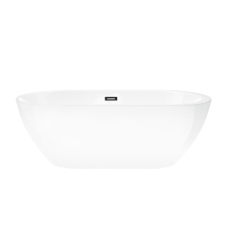 Vana volně stojící Corsan Olvena 170 cm z wykończeniem chrom - bílá