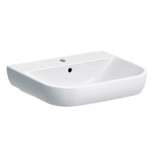 Geberit Smyle Umyvadlo, B65cm, H17cm, T48cm, z přepadem, s otvorem pro baterii