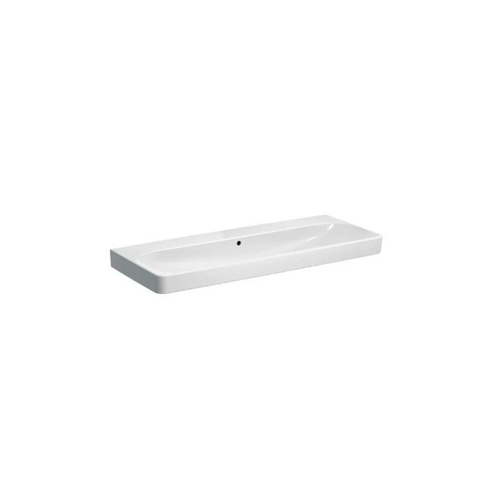 Geberit Smyle Square Umyvadlo, B120cm, H16.5cm, T48cm, z přepadem, s otvorem pro baterii