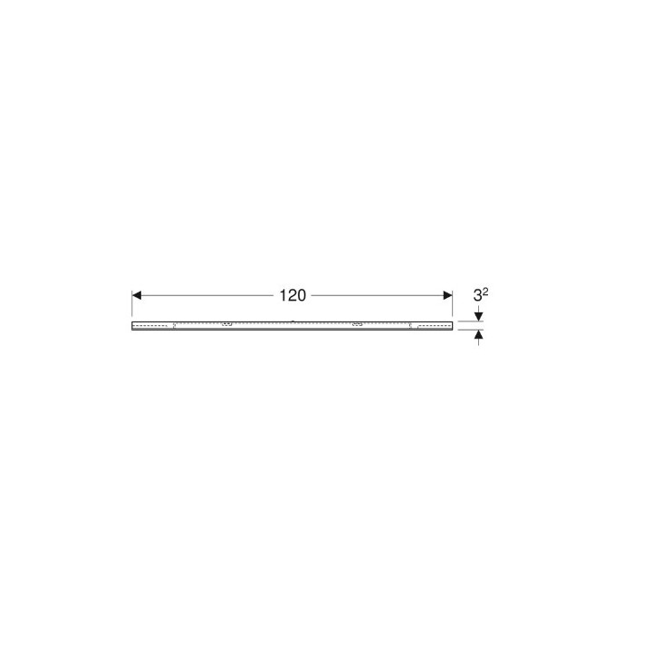 Geberit Option Square Osvětlené zrcadlo, B90cm, H65cm, T3.2cm, svítidlo nahoře, Hliník szczotkowane