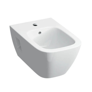 Geberit Smyle Square Závěsný bidet, B35cm, H26cm, T54 cm, z přepadem, s otvorem pro baterii