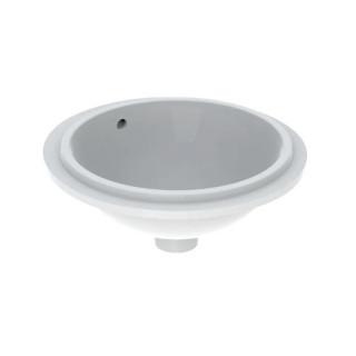 Geberit Variform Umyvadlo pod desku, kulatá, D33cm, H18cm, z přepadem, bez otvoru pro baterii