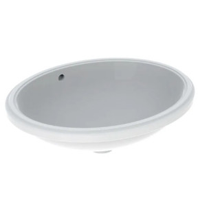 Geberit Variform Umyvadlo pod desku, oválný, B49.5cm, H18cm, T42cm, z přepadem, bez otvoru pro baterii