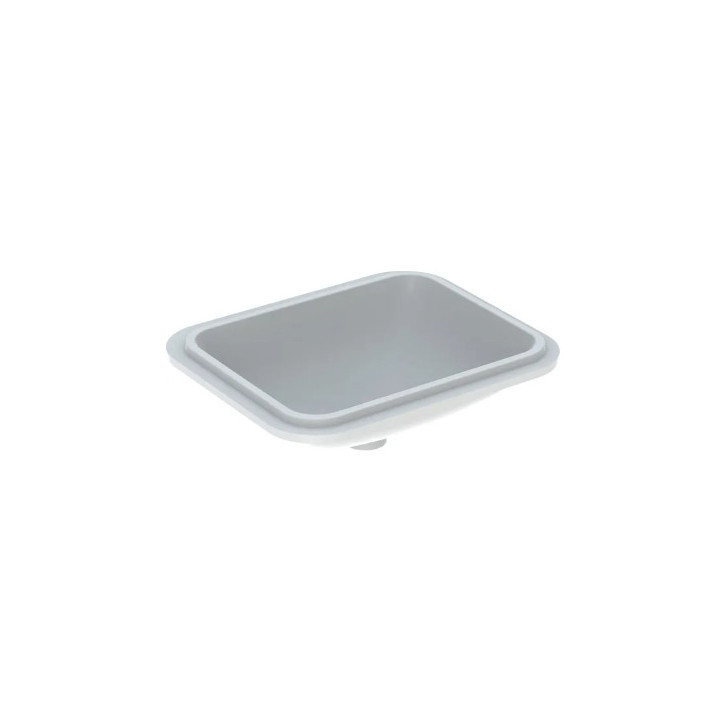 Geberit Variform Umyvadlo pod desku, obdélníková, B53cm, H17.8cm, T44cm, z přepadem, bez otvoru pro baterii