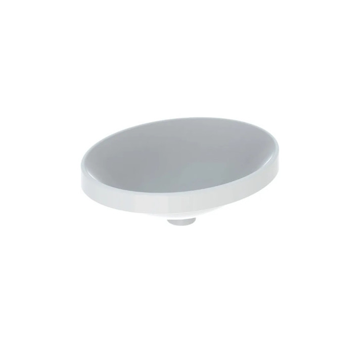 Geberit Variform Zápustné umyvadlo, oválný, B50cm, H17.8cm, T40cm, z přepadem, bez otvoru pro baterii