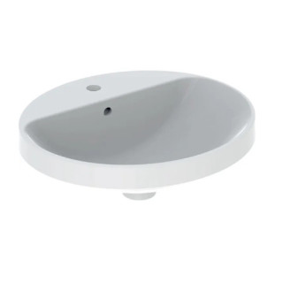 Geberit Variform Zápustné umyvadlo, oválný, B55cm, H17.8cm, T40cm, bez přepadu, bez otvoru pro baterii