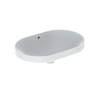 Geberit Variform Zápustné umyvadlo, oválný, B60cm, H17.8cm, T48cm, bez přepadu, s otvorem pro baterii