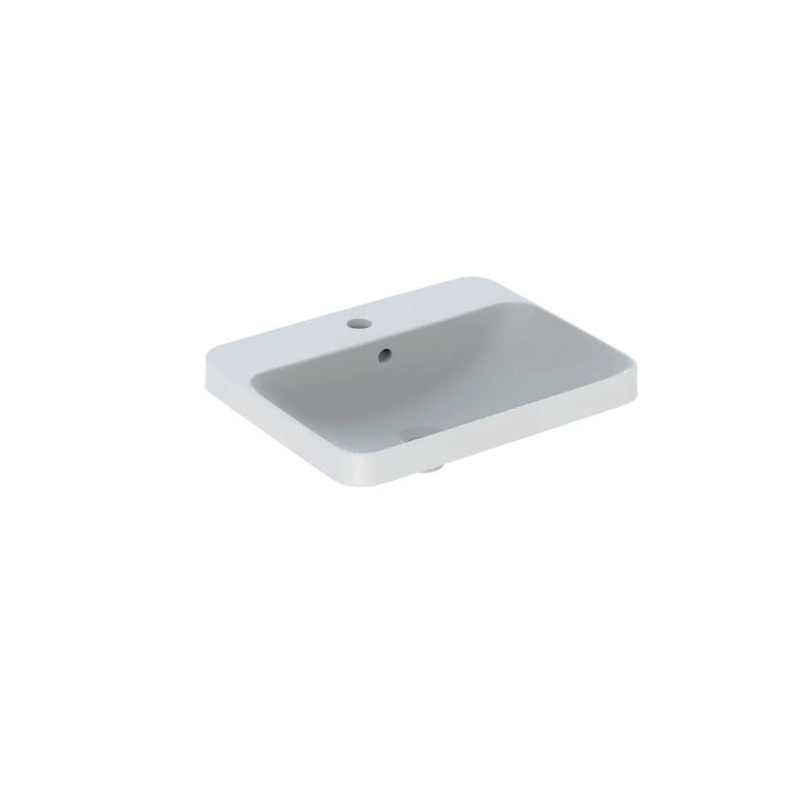 Geberit Variform Zápustné umyvadlo, obdélníková, B55cm, H17.8cm, T40cm, bez přepadu, bez otvoru pro baterii