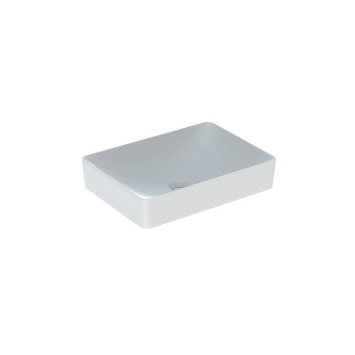 Geberit Variform Umyvadlo na postavení na desku, eliptyczna, B60cm, H15.8cm, T45cm, bez přepadu, s otvorem pro baterii