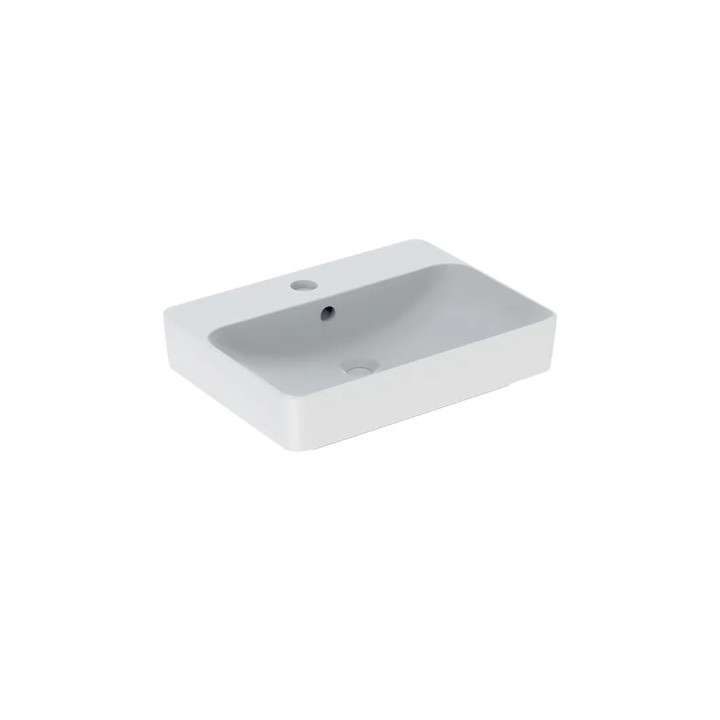 Geberit Variform Umyvadlo na postavení na desku, obdélníková, B55cm, H15.8cm, T40cm, bez přepadu, bez otvoru pro baterii