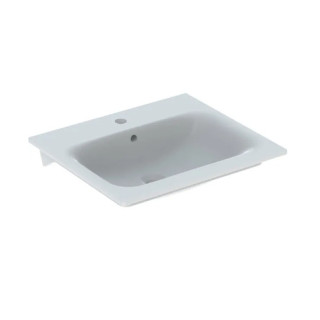 Geberit Variform Umyvadlo na postavení na desku, obdélníková, B60cm, H15.8cm, T45cm, bez přepadu, s otvorem pro baterii