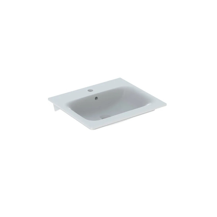 Geberit Variform Umyvadlo na postavení na desku, obdélníková, B60cm, H15.8cm, T45cm, bez přepadu, s otvorem pro baterii