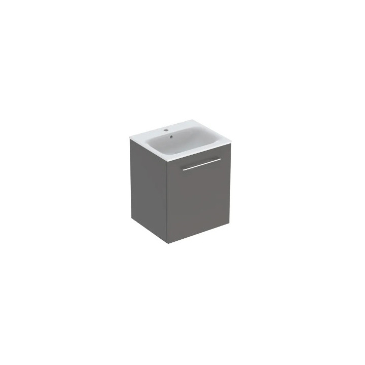 Geberit Selnova Square Souprava szafki pod umyvadlo, z jednymi drzwiami, B55cm, H65.2cm, T50.2cm, bílý, s umyvadlem meblową, cie