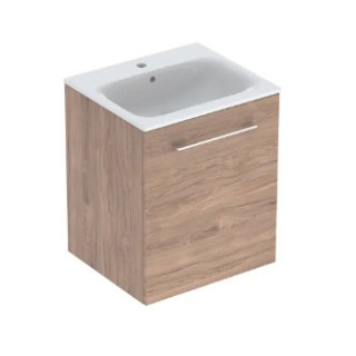 Geberit Selnova Square Souprava szafki pod umyvadlo, z jednymi drzwiami, B55cm, H65.2cm, T50.2cm, lava, s umyvadlem meblową, cie