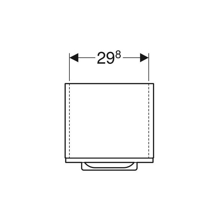 Geberit Selnova Square Skříňka boční, B33cm, H85cm, T29.7cm, z jednymi drzwiami, lava
