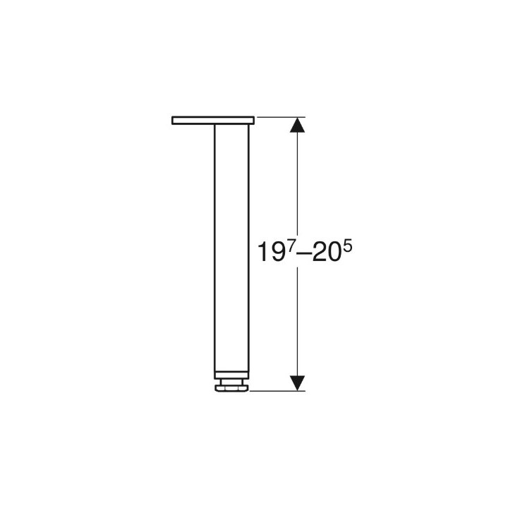 Geberit Selnova Square Souprava nóg, dvě kusy, H20.2cm, lesklý chrom