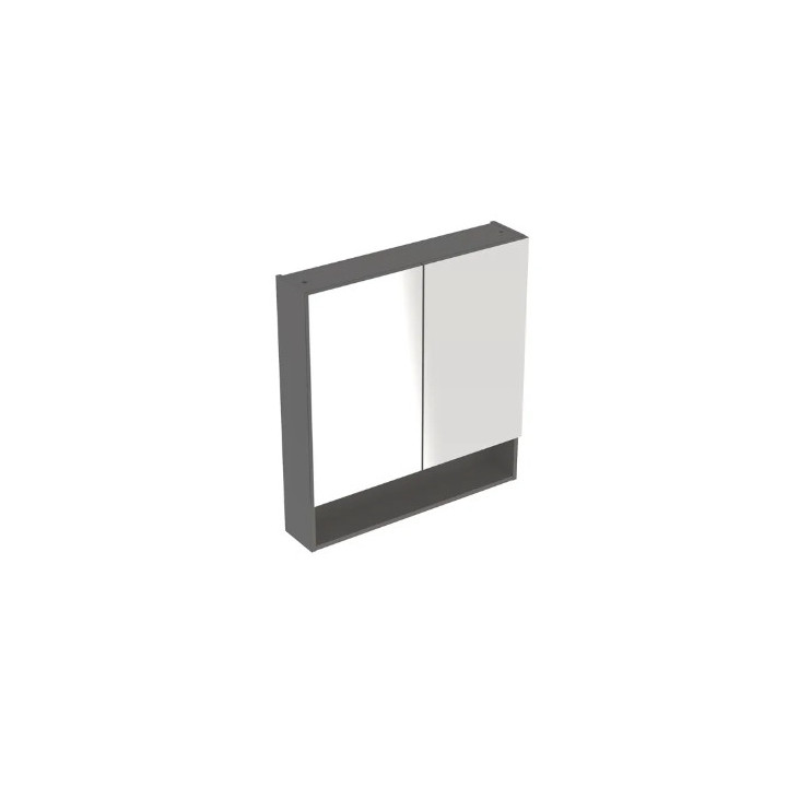 Geberit Selnova Square Zrcadlová skříňka, B58.8cm, H85cm, T17.5cm, z dwojgiem dveře, bílý