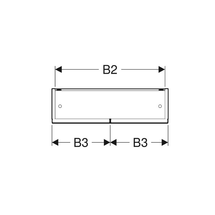 Geberit Selnova Square Zrcadlová skříňka, B58.8cm, H85cm, T17.5cm, z dwojgiem dveře, bílý