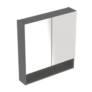 Geberit Selnova Square Zrcadlová skříňka, B78.8cm, H85cm, T17.5cm, z dwojgiem dveře, bílý