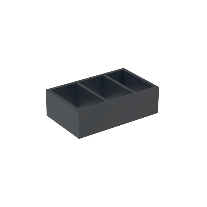 Geberit Smyle Square Wkład do szuflady, podział ve tvaru litery H, do szuflady dolnej, B32.3cm, H9.8cm, T20cm, lava