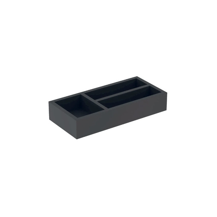 Geberit Smyle Square Wkład do szuflady, podział ve tvaru litery H, do szuflady górnej, B32.3cm, H5.9cm, T15cm, lava
