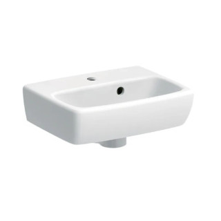 Geberit Selnova Square Umyvadlo kompaktowa, B36cm, H14.5cm, T28cm, z přepadem, s otvorem pro baterii