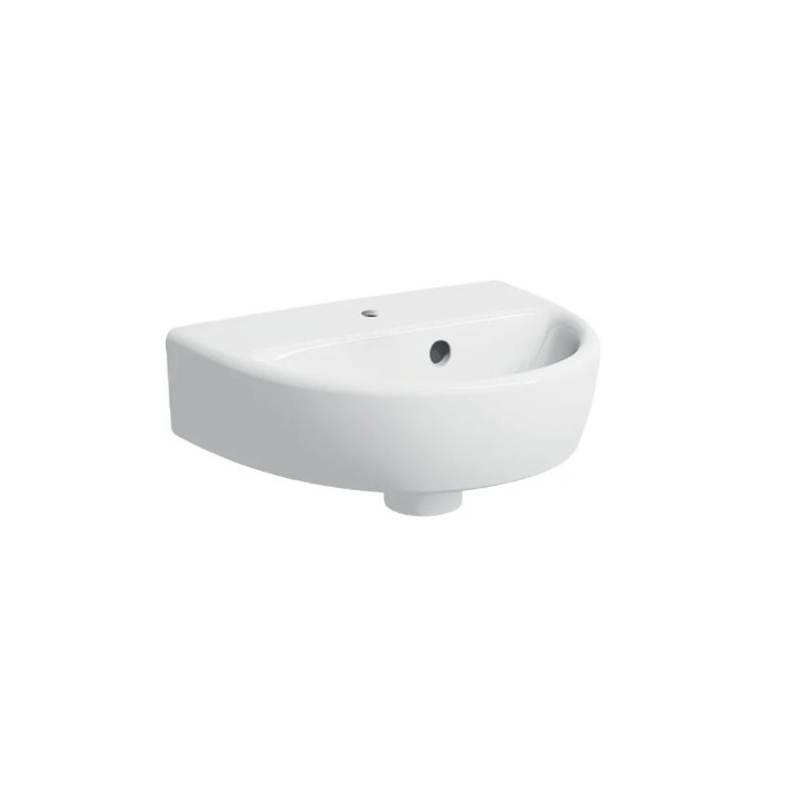 Geberit Selnova Umyvadlo kompaktowa, B36cm, H15cm, T29cm, z přepadem, s otvorem pro baterii