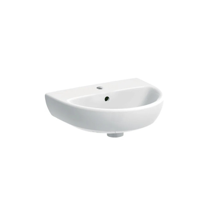 Geberit Selnova Umyvadlo kompaktowa, B36cm, H15cm, T29cm, z přepadem, s otvorem pro baterii