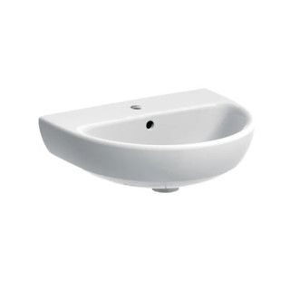 Geberit Selnova Umyvadlo kompaktowa, B45cm, H17cm, T37cm, z přepadem, s otvorem pro baterii