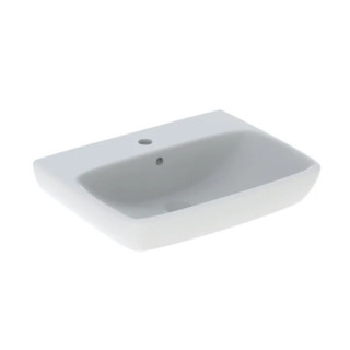 Geberit Selnova Square Umyvadlo, B55cm, H17.5cm, T44cm, z přepadem, bez otvoru pro baterii