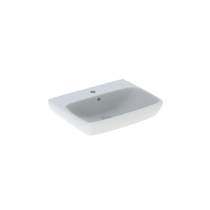 Geberit Selnova Square Umyvadlo, B55cm, H17.5cm, T44cm, z přepadem, bez otvoru pro baterii